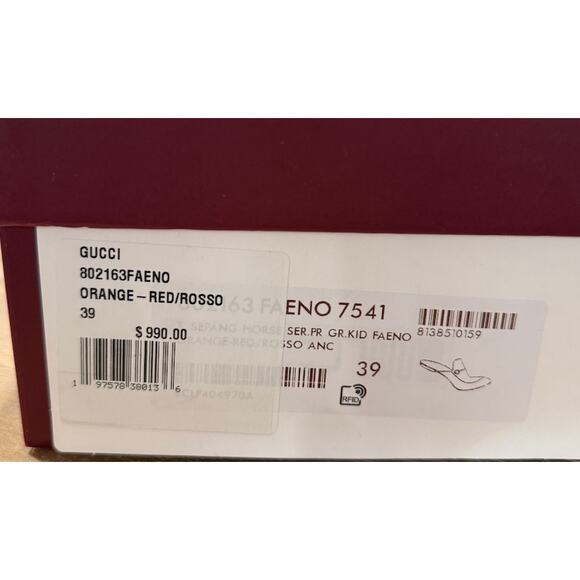 Gucci Princetown Canvas Flat Mule Horsebit Orange 39 - Picture 5 of 6